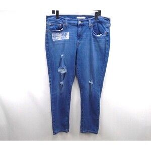 Levi's Women's Boyfriend Distressed Jeans 19887-0126 Blue Denim Stretch 33x27